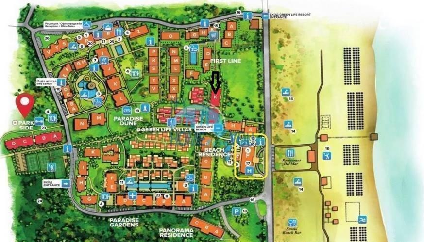 Апартамент В Green Life Beach Resort 索佐波尔 外观 照片
